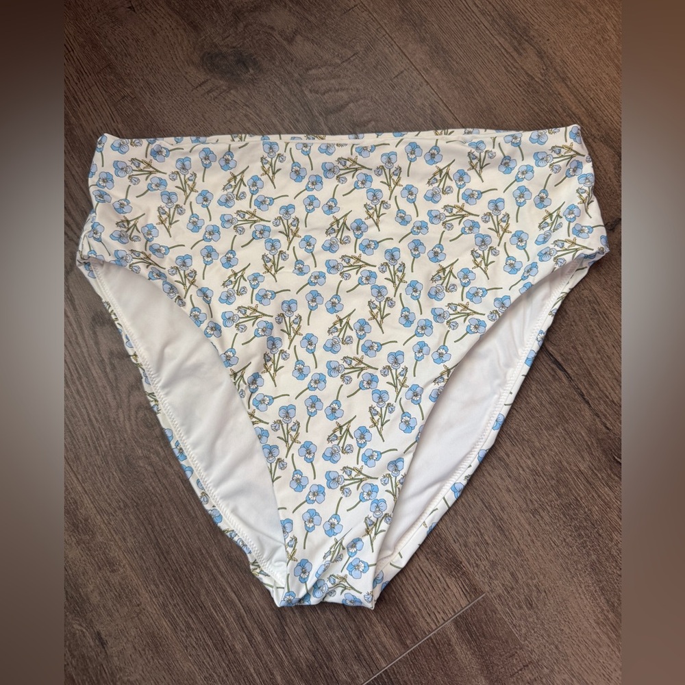 J. Crew Liberty Floral High-Waisted Bikini Bottoms Medium NWOT